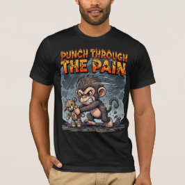 Camiseta Punho de Macaco Feroz Através da Dor