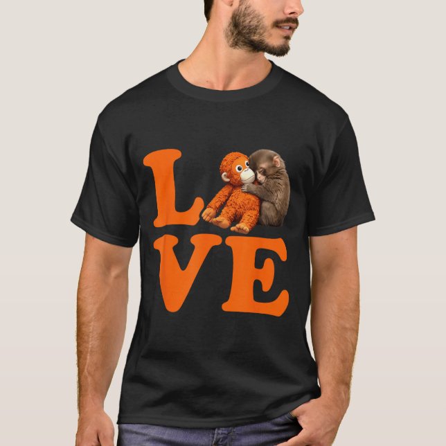 Camiseta Punho de macaco fofo  (Frente)