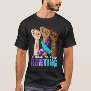 Camiseta Punho De Mão Escolhe Continuar Combatendo A Preven