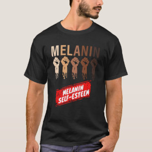 Camiseta Punho de Melanina Autoestima 2023 e Mês da Históri
