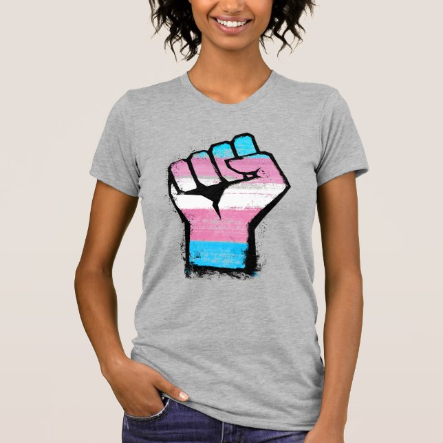Camiseta Punho de Orgulho Trans (Frente)