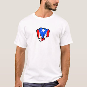 Camiseta Punho de Poder Porto-riquenho Orgulho Boricua