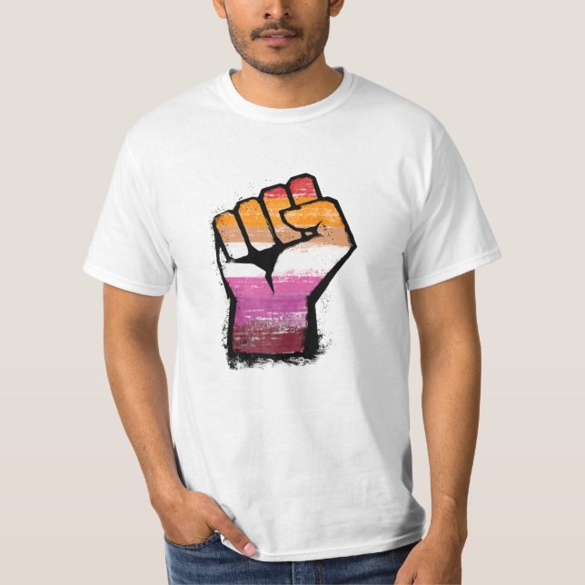 Camiseta Punho de Protesto Lésbico (Frente)