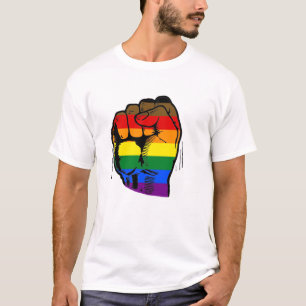 Camiseta Punho do Orgulho do Arco-íris