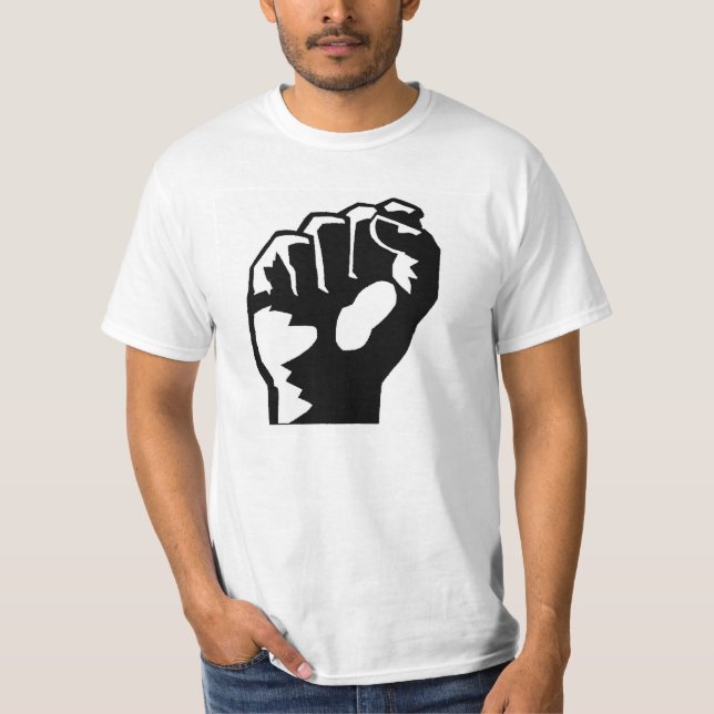 Camiseta Punho do poder preto (Frente)