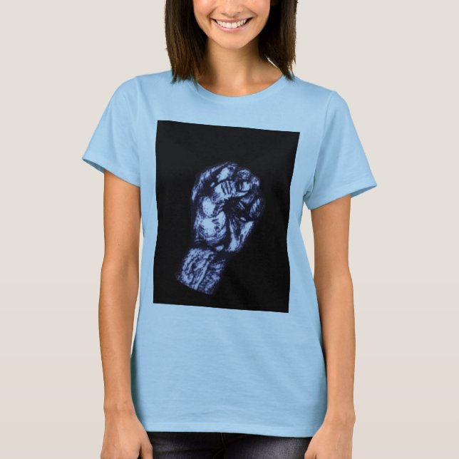 Camiseta Punho do poder preto (Frente)