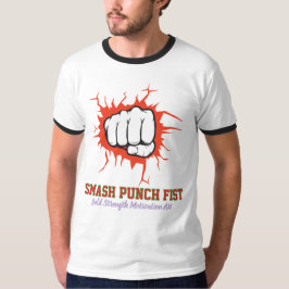Camiseta Punho Esmagador – Arte de Motivação de Força Ousad