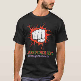 Camiseta Punho Esmagador – Arte de Motivação de Força Ousad