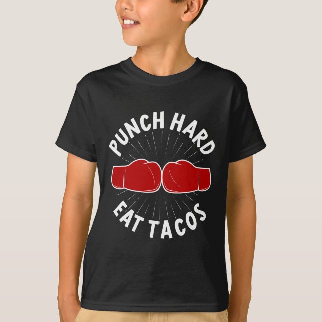 Camiseta Punho Forte Coma Tacos - Boxe Sparring Kick Boxing (Frente)