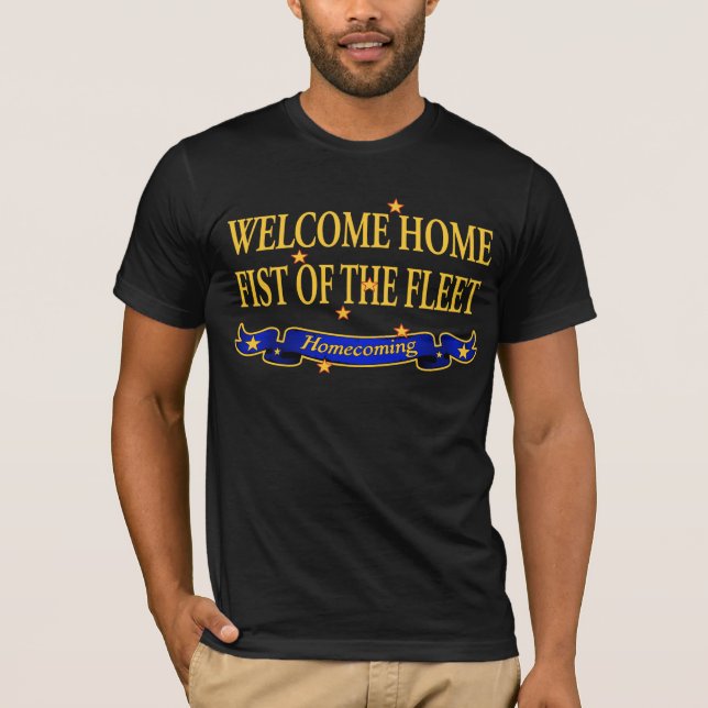 Camiseta Punho Home bem-vindo da frota (Frente)