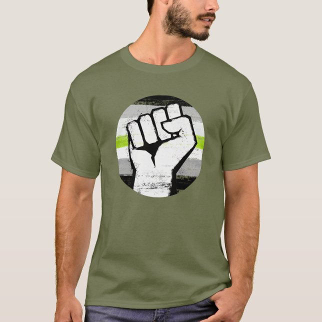 Camiseta Punho Orgulho Agênero (Frente)