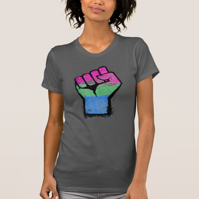 Camiseta Punho Orgulho Polissexual (Frente)