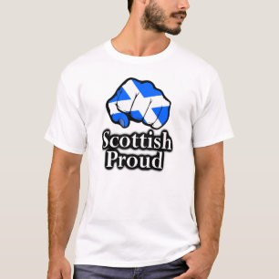 Camiseta Punho orgulhoso da bandeira de Scotland Scotland