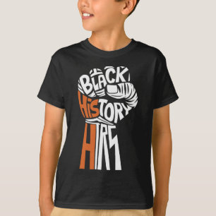 Camiseta Punho Poderoso Mão Inspirando Líderes Negros Histó