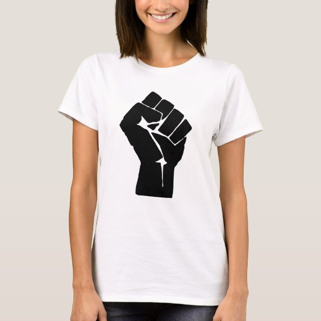 Camiseta Punho, Rebelde, Revolta, Resistência, Estilo Comun (Frente)