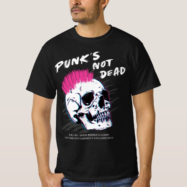 Camiseta Punhos Não Mortos - Músicas De Pedra Crânio - Punh (Frente)