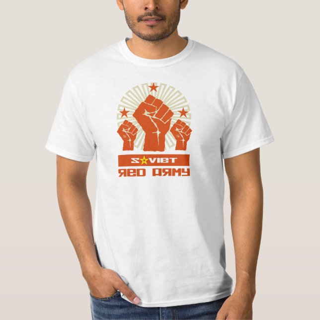 Camiseta Punhos soviéticos do exército vermelho 3 (Frente)