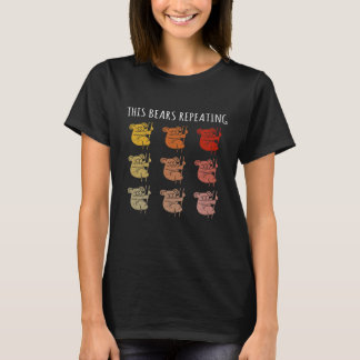 Camiseta Punição de amante de urso repetindo urso koala vin