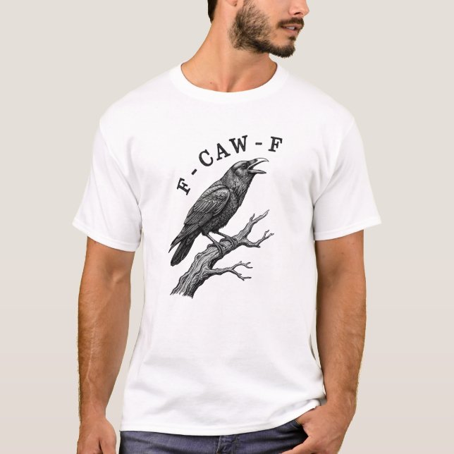 Camiseta Punição de Corvo Graça-Corvo Engraçado (Frente)