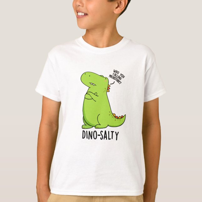 Camiseta Punição de dinossauro engraçado e salgado  (Frente)