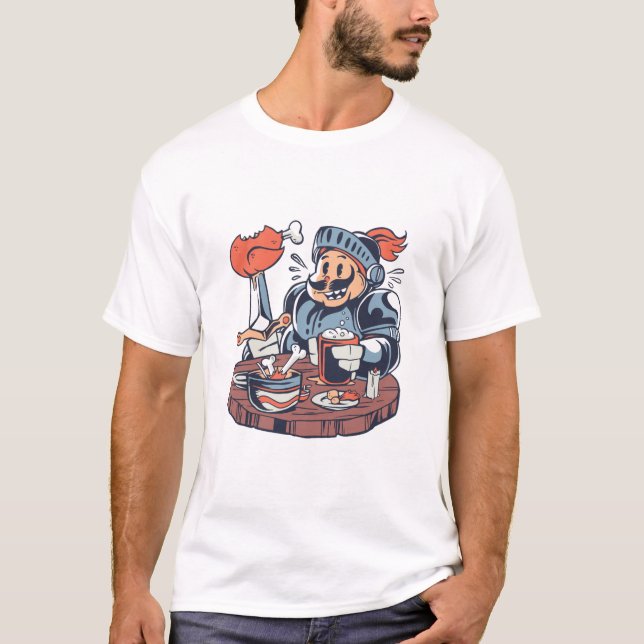 Camiseta Punição Divertida de Comida de Frango (Frente)