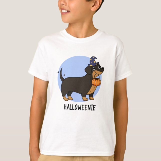 Camiseta Punição engraçada de cachorro salsicha de Hallowee (Frente)