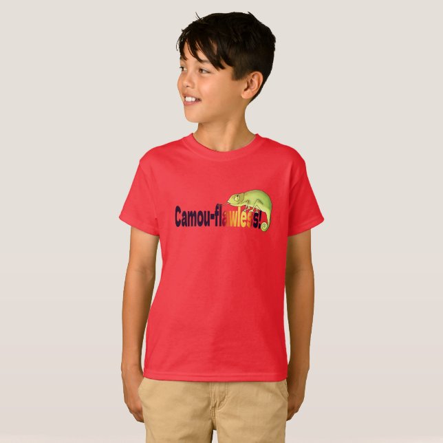 Camiseta Punição Engraçada de Camaleão Camu-flawless (Frente Completa)