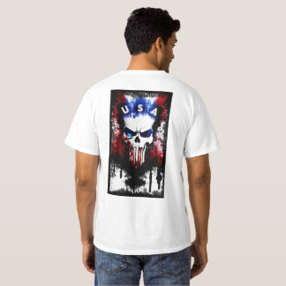 Camiseta Punisher Patriótico (EUA) White Men's