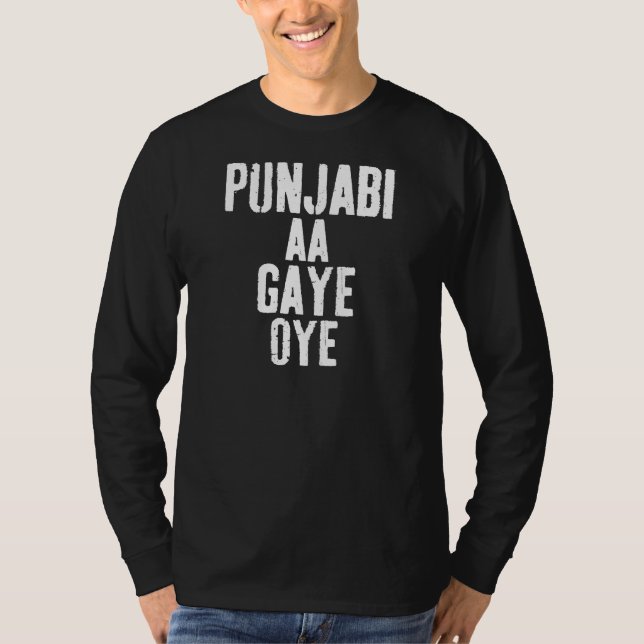 Camiseta PUNJABI AA GAYE OYE engraçado (Frente)