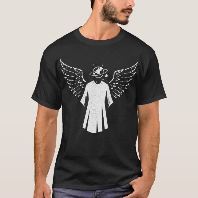 Camiseta Punk Angel Wings Black (Frente)