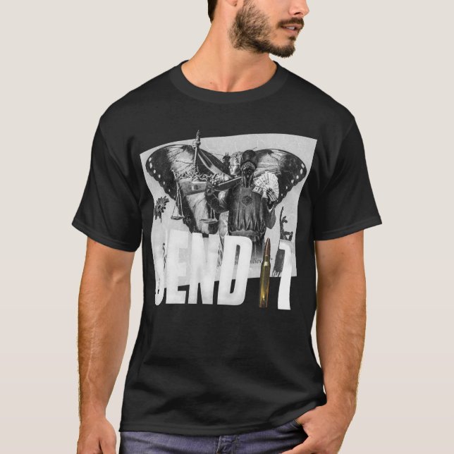 Camiseta Punk Black Justice Rebelde (Frente)