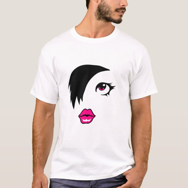 Camiseta punk bonito 80 meninas (Frente)