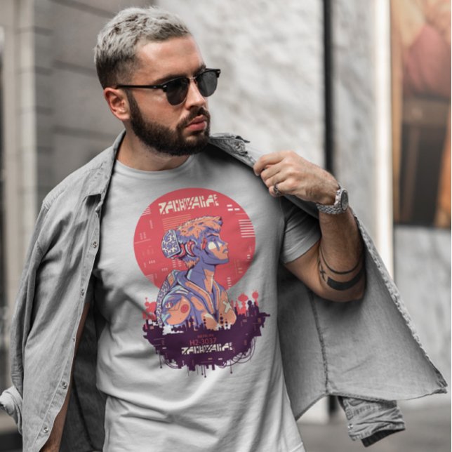 Camiseta Punk Boy Sci Fi Cyber Urban (Criador carregado)