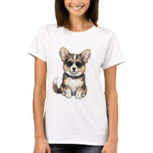 Camiseta Punk Corgi em ambos os lados
