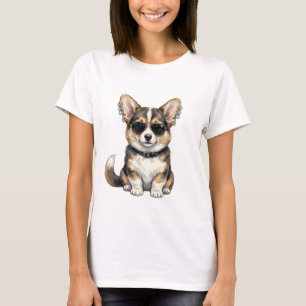 Camiseta Punk Corgi em ambos os lados