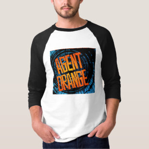 Camiseta Punk do skate do jérsei de basebol de Agent Orang