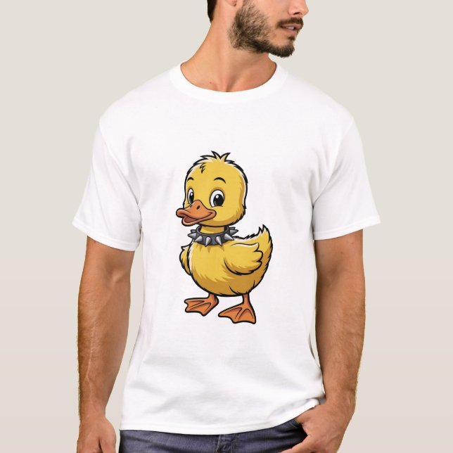 Camiseta Punk Duckling – Funny Rebel Animal Art (Frente)