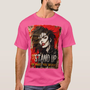 Camiseta Punk Girl 90S Grunge Distress Street Art Graphic