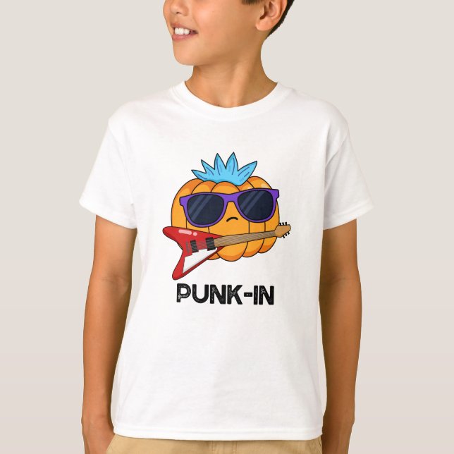 Camiseta Punk in Funny Punk Rock Pumpkin Pun (Frente)