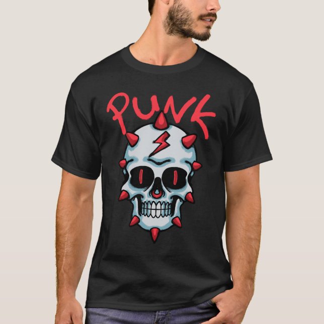 Camiseta Punk Inspired Skull streetwear (Frente)