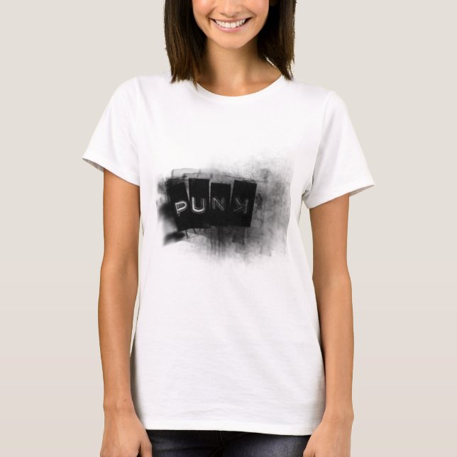 Camiseta Punk preto e branco (Frente)