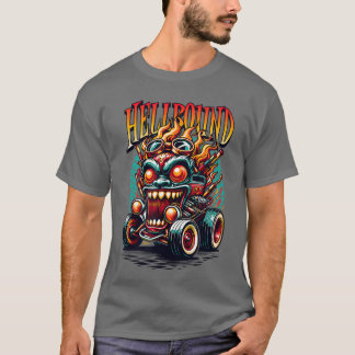 Camiseta Punk Psychobilly, Esqueleto Voo Rock Monster
