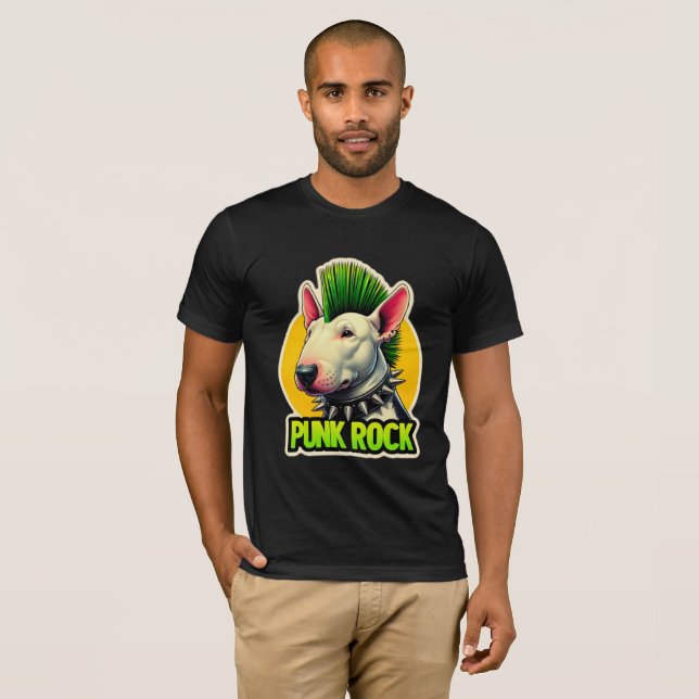 CAMISETA PUNK ROCK BULL TERRIER-GREEN 2 (Frente Completa)