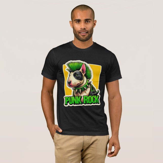 CAMISETA PUNK ROCK BULL TERRIER-GREEN 3 (Frente Completa)