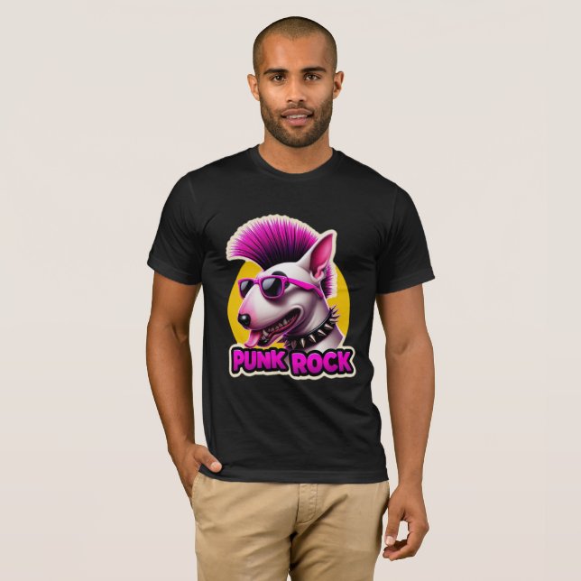CAMISETA PUNK ROCK BULL TERRIER PURPLE 3 (Frente Completa)