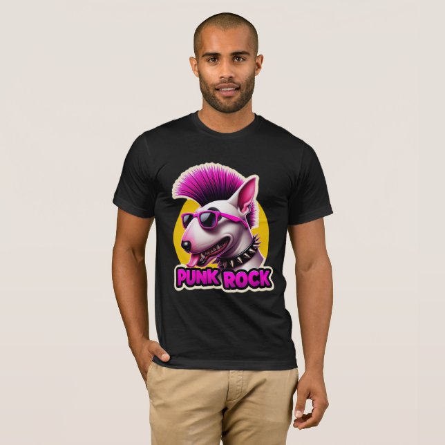 CAMISETA PUNK ROCK BULL TERRIER PURPLE 3 (Frente Completa)