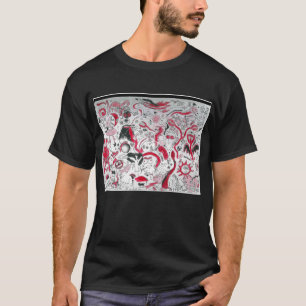 Camiseta Punk Rock Doodle #3 Vamire em COR no Red