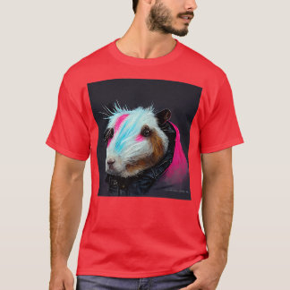 Camiseta Punk Rock Guiné Pig Numa Jaqueta De Couro