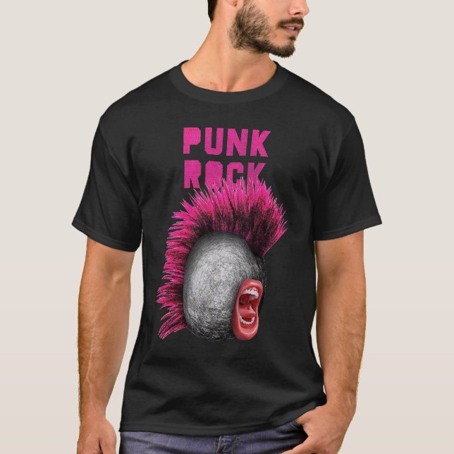 Camiseta Punk Rock Mohawk Stone Legal Hair Clever Oldies Mu (Frente)