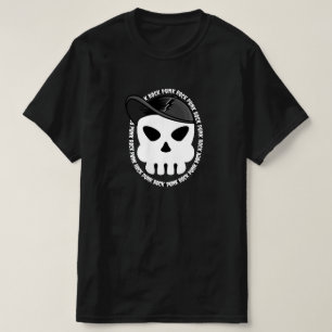 Camiseta Punk Rock Music Skull Boné Rocker White Lightning